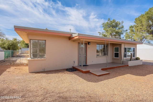 view of front of property with fence