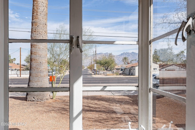 interior details with a mountain view