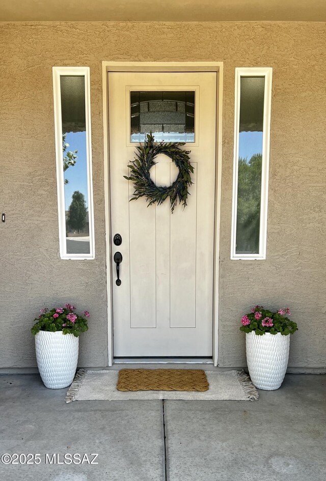 1785 Camilla Cir, Safford, AZ 85546 - view of exterior entry with stucco siding