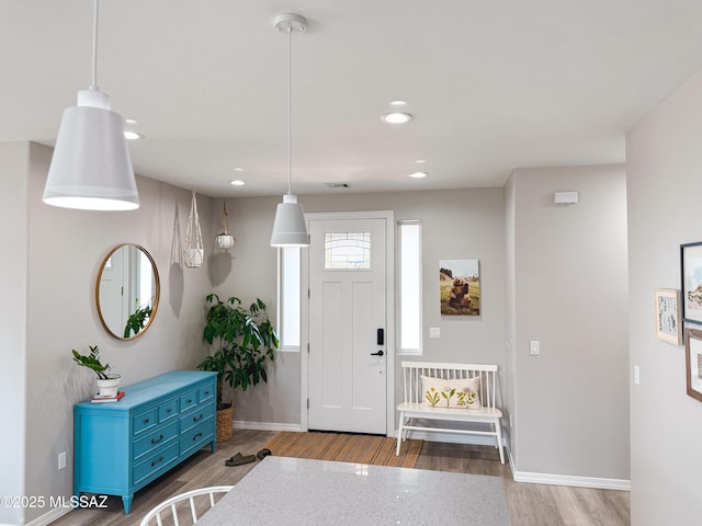 1785 Camilla Cir, Safford, AZ 85546 - entrance foyer featuring recessed lighting, visible vents, baseboards, and wood finished floors
