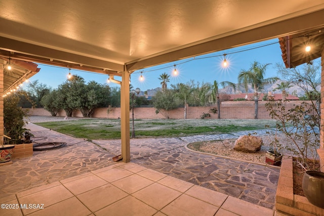 view of patio / terrace with a fenced backyard