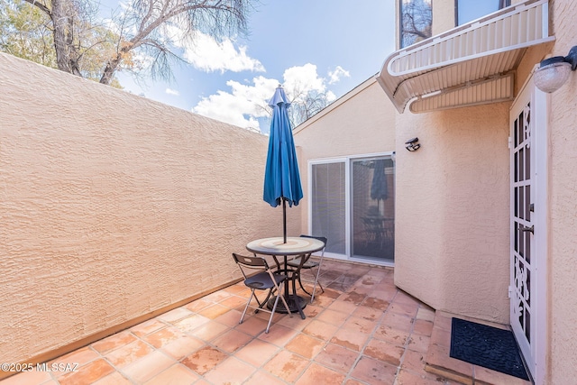 view of patio featuring french doors