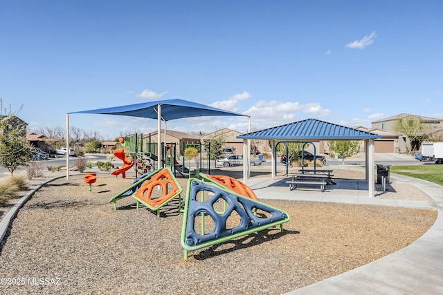 view of community jungle gym