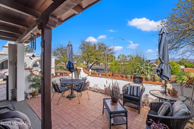 view of patio / terrace with outdoor dining area