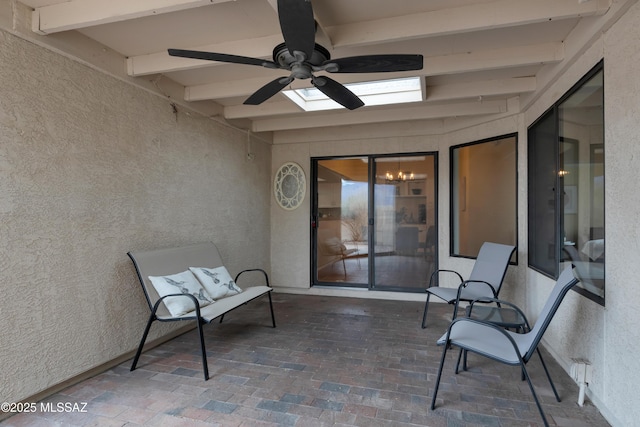 view of patio / terrace with ceiling fan