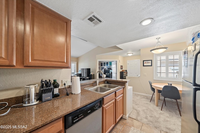 101 S Players Club Dr Unit 11202, Tucson, AZ 85745 - kitchen featuring dishwasher, a wealth of natural light, a sink, and visible vents