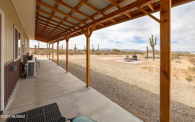 view of patio / terrace featuring ac unit