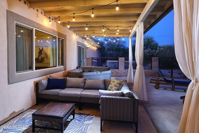 view of patio with outdoor lounge area