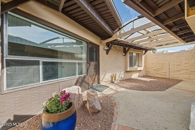 view of patio / terrace with fence