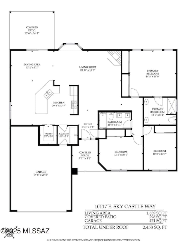 10117 E Sky Castle Way, Tucson, AZ 85730 - plan