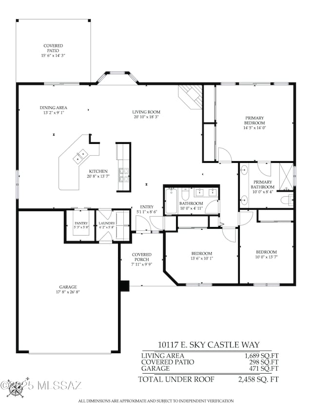 10117 E Sky Castle Way, Tucson, AZ 85730 - plan