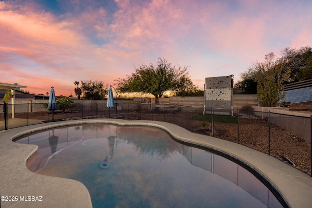 10117 E Sky Castle Way, Tucson, AZ 85730 - view of pool featuring fence and a fenced in pool