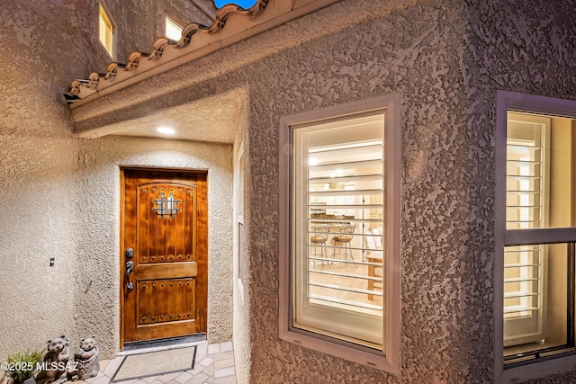 view of doorway to property