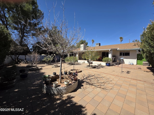 view of patio featuring a fenced backyard