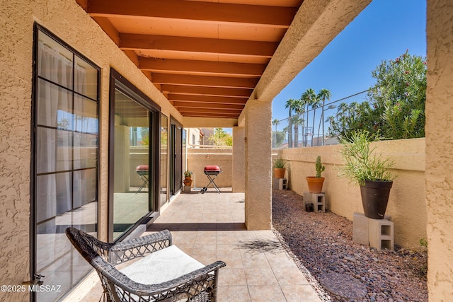 view of patio / terrace with a fenced backyard