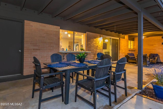 view of patio / terrace featuring outdoor dining area