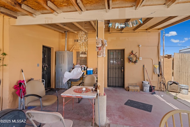 view of patio with fence