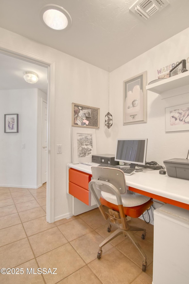 4621 S Pinnacle Peak Dr, Green Valley, AZ 85622 - office area featuring light tile patterned floors and baseboards