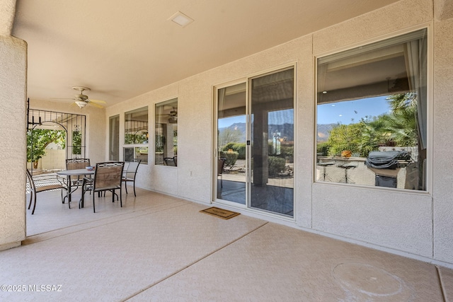 view of patio with outdoor dining area