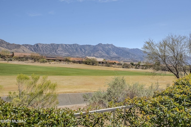 property view of mountains with view of golf course