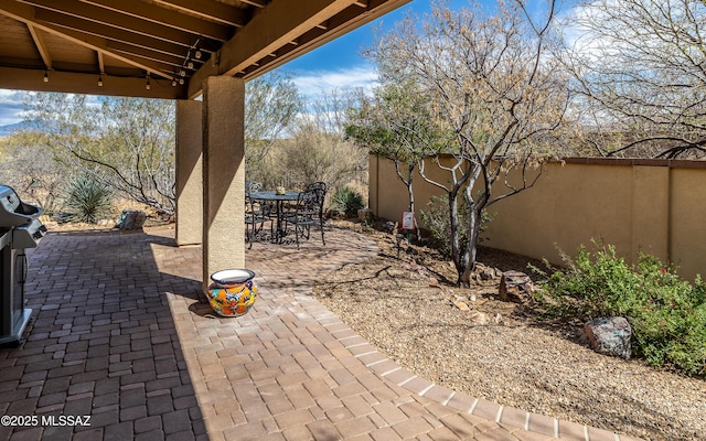 view of patio / terrace featuring outdoor dining space