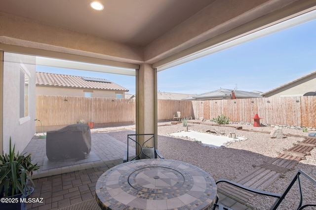 view of patio / terrace featuring a fenced backyard