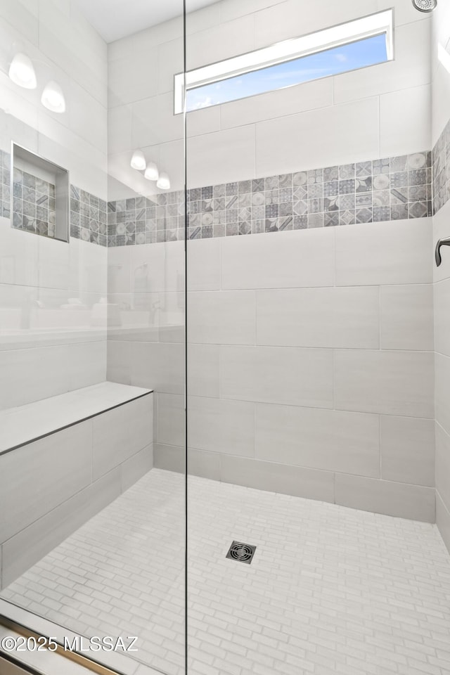 full bathroom with walk in shower