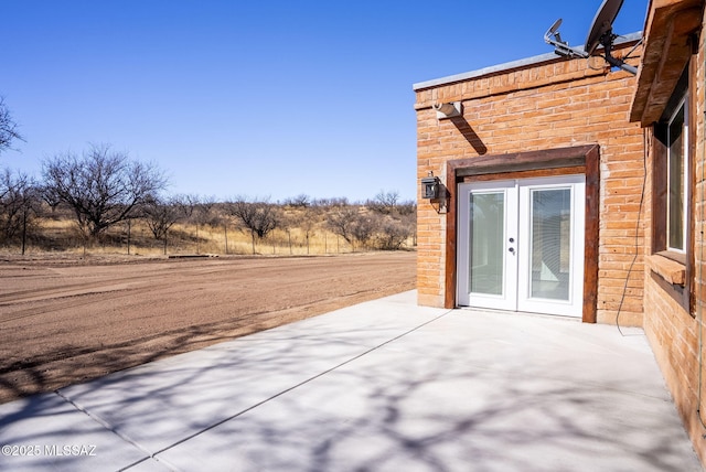 view of patio with french doors