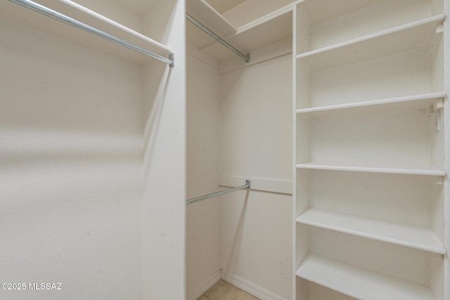 view of walk in closet