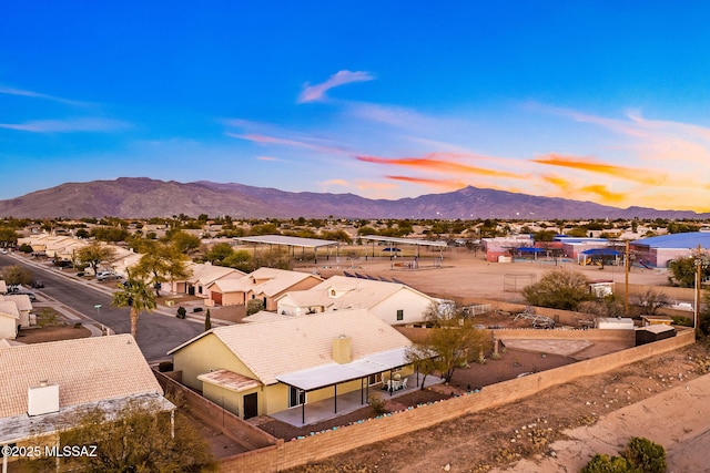 mountain view featuring a residential view