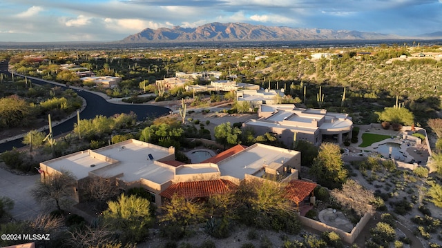 bird's eye view featuring a mountain view