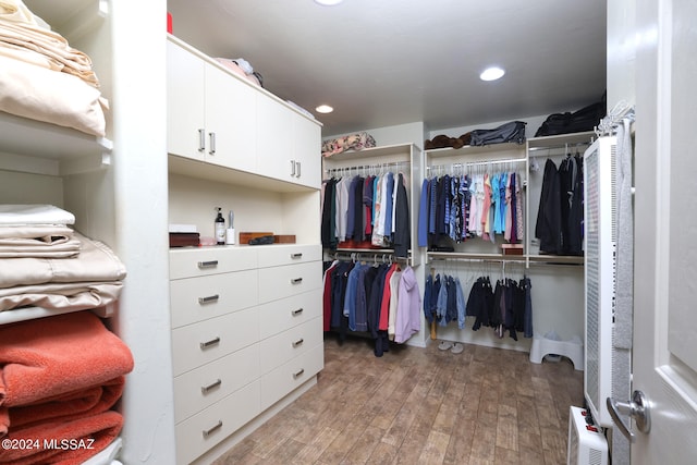 spacious closet with light wood-style floors