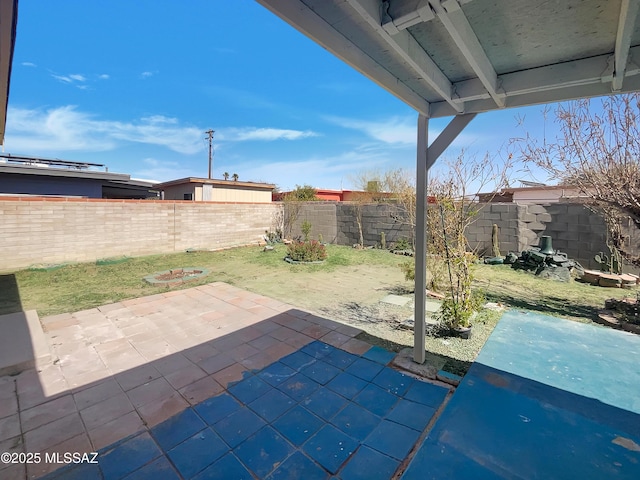 view of patio / terrace featuring a fenced backyard