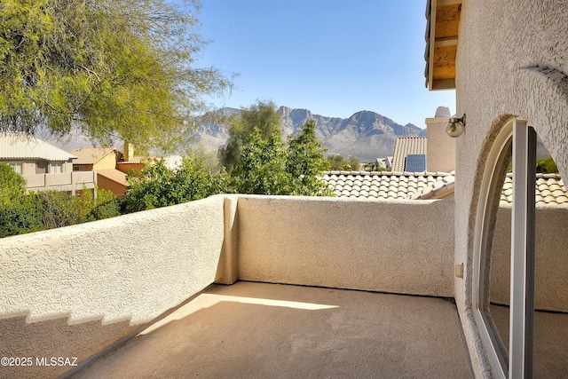 balcony with a mountain view