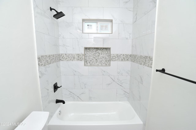 full bath with shower / washtub combination and toilet