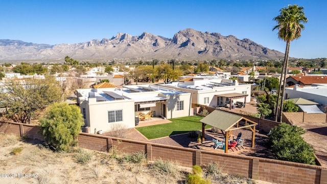 view of mountain feature featuring a residential view