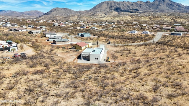 aerial view featuring a mountain view