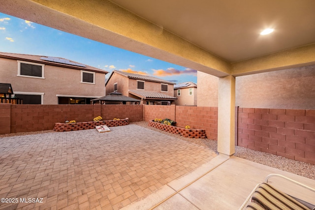 view of patio with a fenced backyard