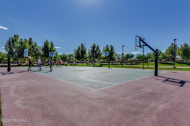 view of sport court featuring community basketball court