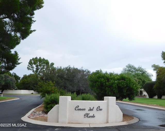 view of community sign