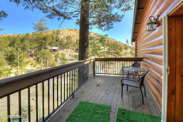 11085 E Grosbeak Ln, Mount Lemmon, AZ 85619 - wooden deck featuring a mountain view