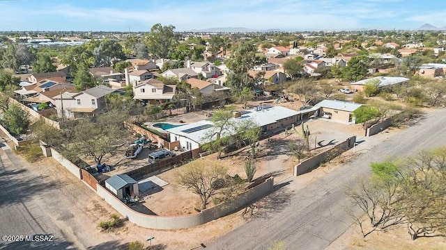 aerial view featuring a residential view
