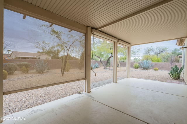 view of patio with a fenced backyard