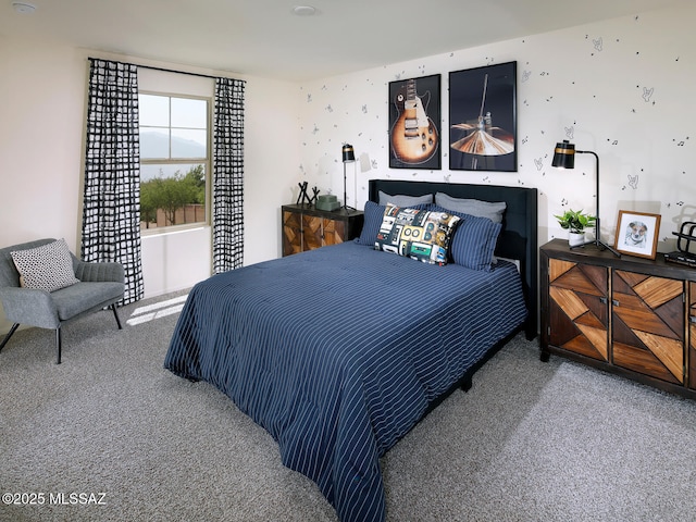 view of carpeted bedroom