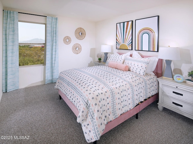 bedroom with carpet floors