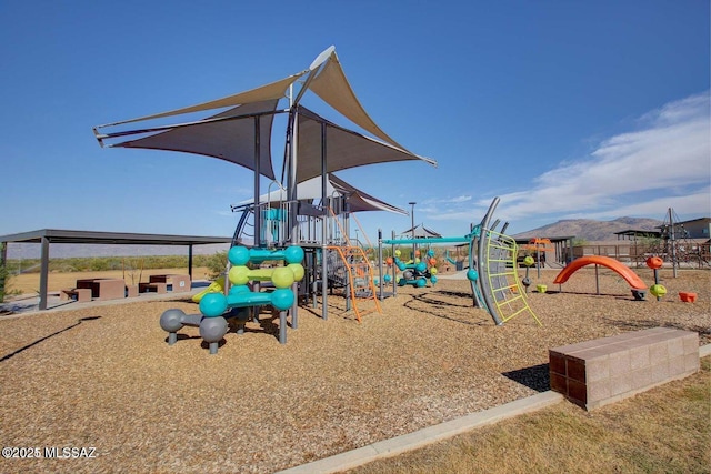 view of community jungle gym