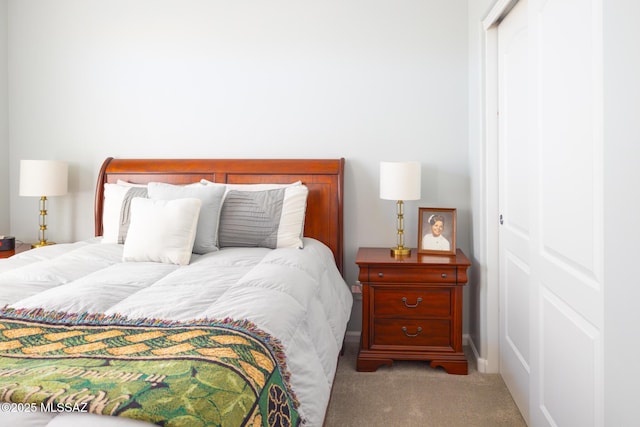 view of carpeted bedroom