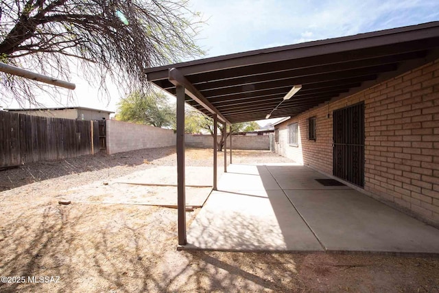 view of patio / terrace with a fenced backyard