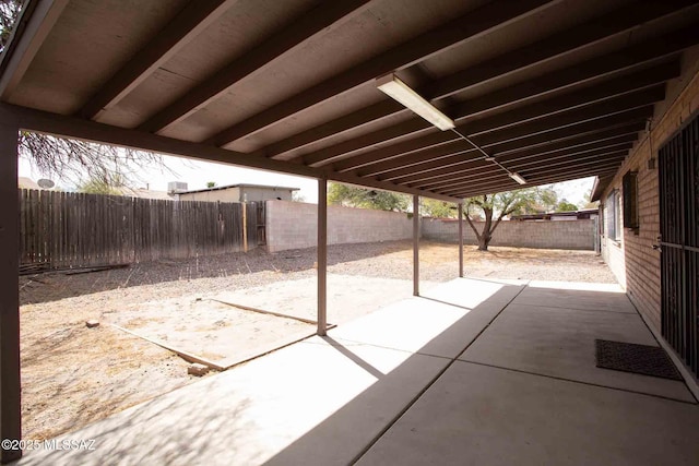 view of patio / terrace featuring a fenced backyard