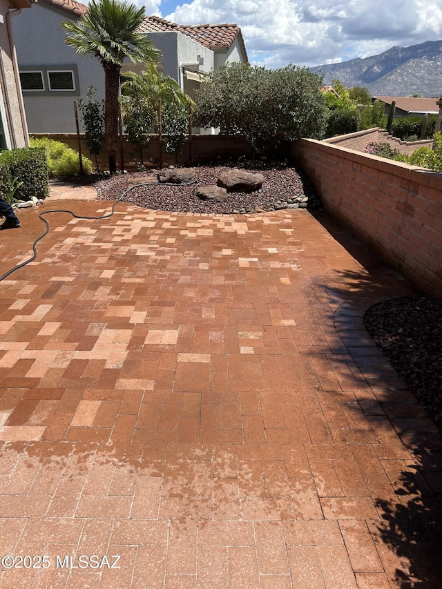 2090 E Buster Mountain Dr, Oro Valley, AZ 85755 - view of patio with a mountain view